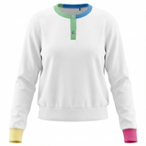 Load image into Gallery viewer, Ladies Color Blocked Henley Tee
