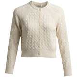 Load image into Gallery viewer, Ladies Cropped Cable Knit Cardigan
