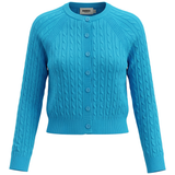Load image into Gallery viewer, Ladies Cropped Cable Knit Cardigan
