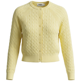 Load image into Gallery viewer, Ladies Cropped Cable Knit Cardigan
