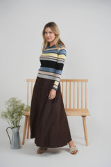 Load image into Gallery viewer, Ladies Striped Milange Sweater
