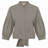 Load image into Gallery viewer, Ladies Cotton Satin Wrap Blouse
