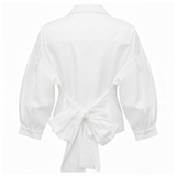 Load image into Gallery viewer, Ladies Cotton Satin Wrap Blouse
