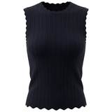 Load image into Gallery viewer, Crepe Designed Knit Vest
