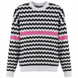 Load image into Gallery viewer, Ladies Chevron Stripped Thin Knit Sweater
