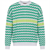 Load image into Gallery viewer, Ladies Chevron Stripped Thin Knit Sweater
