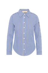 Load image into Gallery viewer, Ladies Striped Emblem Shirt
