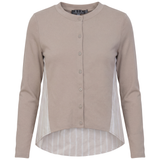 Load image into Gallery viewer, Ladies Cropped Cotton Cardigan Shirt Combo
