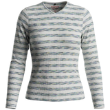 Load image into Gallery viewer, Ladies Striped V Neck Tee
