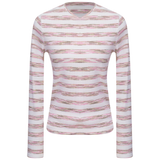 Load image into Gallery viewer, Ladies Striped V Neck Tee
