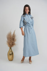 Load image into Gallery viewer, Ladies Linen Maxi Set
