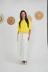 Load image into Gallery viewer, Ladies Maxi Denim Button Skirt

