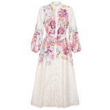 Load image into Gallery viewer, Ladies Cotton Midi Printed Dress
