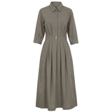 Load image into Gallery viewer, Ladies Cotton Midi Wrap Dress
