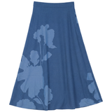 Load image into Gallery viewer, Ladies Printed Denim Midi Skirt
