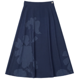 Load image into Gallery viewer, Ladies Printed Denim Midi Skirt
