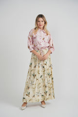 Load image into Gallery viewer, Ladies Linen Printed Skirt
