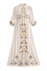 Load image into Gallery viewer, Ladies Printed Linen Midi Dress

