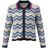 Load image into Gallery viewer, Ladies Crochet Striped Cardigan

