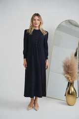 Load image into Gallery viewer, Ladies Linen Midi Button Dress
