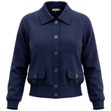 Load image into Gallery viewer, Ladies Cropped Cotton Bomber Jacket
