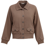 Load image into Gallery viewer, Ladies Cropped Cotton Bomber Jacket
