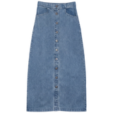 Load image into Gallery viewer, Ladies Cotton Maxi Button Skirt
