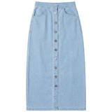 Load image into Gallery viewer, Ladies Cotton Maxi Button Skirt
