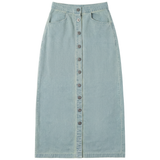 Load image into Gallery viewer, Ladies Cotton Maxi Button Skirt
