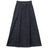 Load image into Gallery viewer, Ladies Denim Maxi Belt Skirt With Pocket
