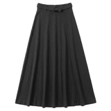 Load image into Gallery viewer, Ladies Linen Midi Belt Skirt
