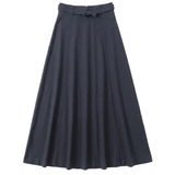 Load image into Gallery viewer, Ladies Linen Midi Belt Skirt
