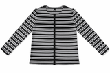 Load image into Gallery viewer, Ladies Zip Striped Tee
