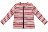 Load image into Gallery viewer, Ladies Zip Striped Tee
