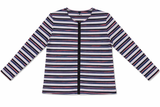 Load image into Gallery viewer, Ladies Zip Striped Tee
