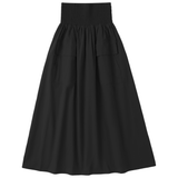 Load image into Gallery viewer, Ladies Midi Smocked Pocket Skirt
