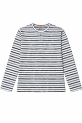 Load image into Gallery viewer, Ladies Striped Short Henley Tee
