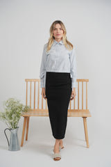 Load image into Gallery viewer, Ladies Striped Cropped Blouse
