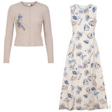 Load image into Gallery viewer, Ladies Midi Printed Chiffon Cardigan Set
