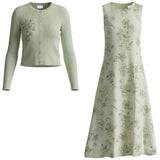 Load image into Gallery viewer, Ladies Midi Printed Chiffon Cardigan Set
