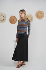Load image into Gallery viewer, Ladies Striped Wrap Tee
