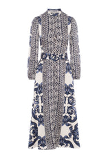 Load image into Gallery viewer, Ladies Printed Satin Midi Dress
