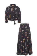 Load image into Gallery viewer, Ladies 2 PC Printed Cotton Maxi Set
