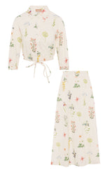 Load image into Gallery viewer, Ladies 2 PC Printed Cotton Maxi Set
