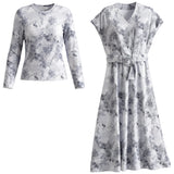Load image into Gallery viewer, Ladies Printed Midi Dress Set
