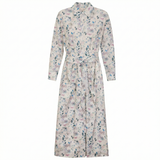 Load image into Gallery viewer, Ladies Cotton Printed Ruched Shirt Dress
