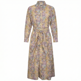 Load image into Gallery viewer, Ladies Cotton Printed Ruched Shirt Dress
