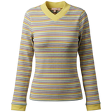Load image into Gallery viewer, Ladies Striped V Neck Contrast Tee
