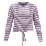 Load image into Gallery viewer, Ladies Striped Tie Tee
