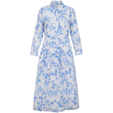 Load image into Gallery viewer, Ladies Printed Linen Midi Dress Set
